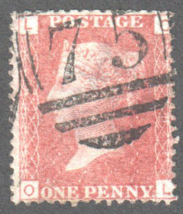 Great Britain Scott 33 Used Plate 212 - OL - Click Image to Close